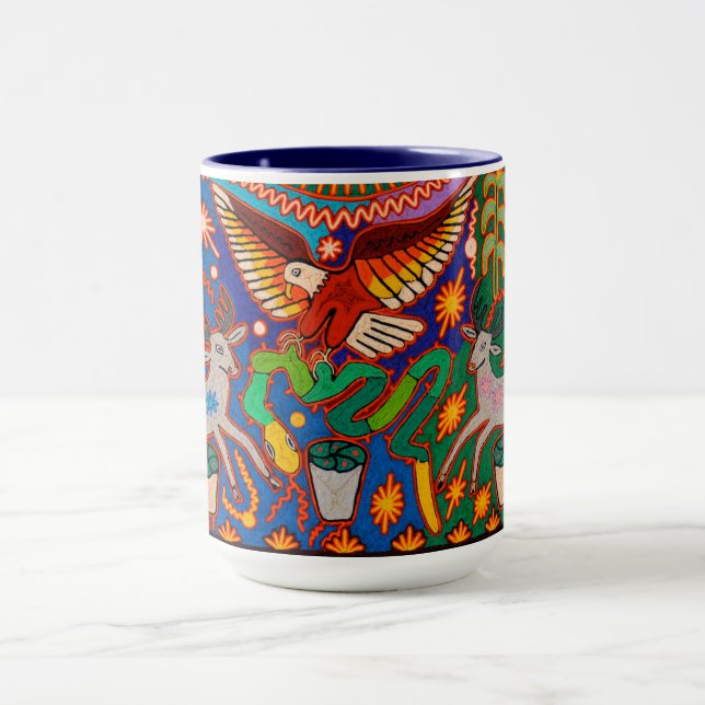 Oaxaca Mexico Mexican Mayan Tribal Art Boho Travel Mug (Center)