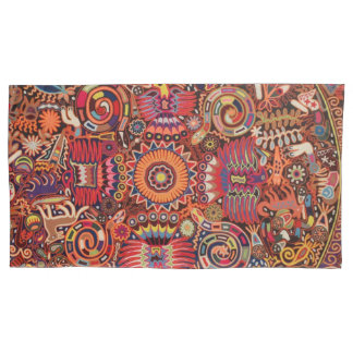 Oaxaca Mexico Mexican Mayan Tribal Art Boho Travel Pillowcase