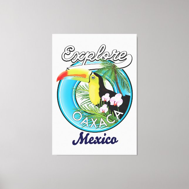 Oaxaca Mexico travel logo Canvas Print (Front)