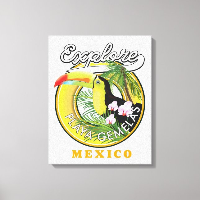 Oaxaca Mexico travel logo Canvas Print (Front)