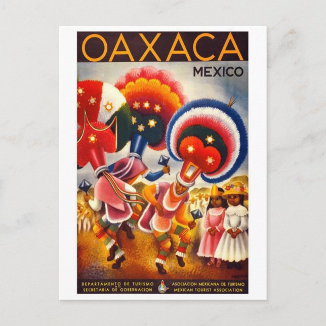 Oaxaca Mexico vintage travel Postcard (Front)
