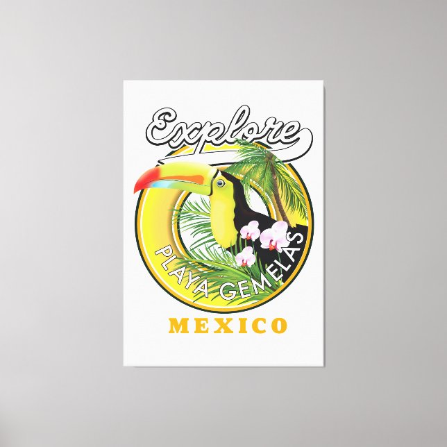Oaxaca Mexique logo de voyage Toile Imprimer (Recto)