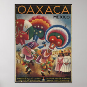 Oaxaca Mexique Vintage voyage Poster Ad Retro Impr