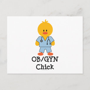 OB/GYN Chick Postcard