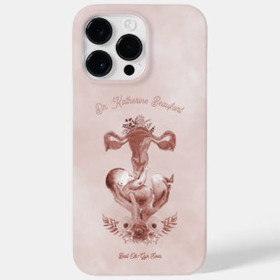 Ob/Gyn Midwife Floral Childbirth Cervix Ovaries Case-Mate iPhone 14 Pro Max Case