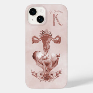 Ob/Gyn Midwife Floral Childbirth Cervix Ovaries Case-Mate iPhone 14 Case