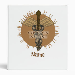 OB Gyn Nurse Caduceus  binder