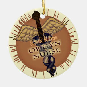 OB Gyn Nurse Caduceus  ornament