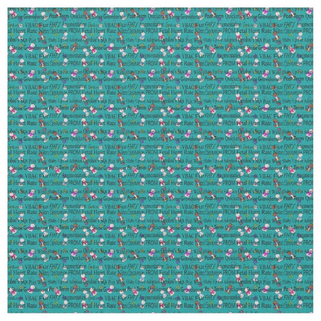 OB-Gyn Nurse Teal Fabric (Close Up)