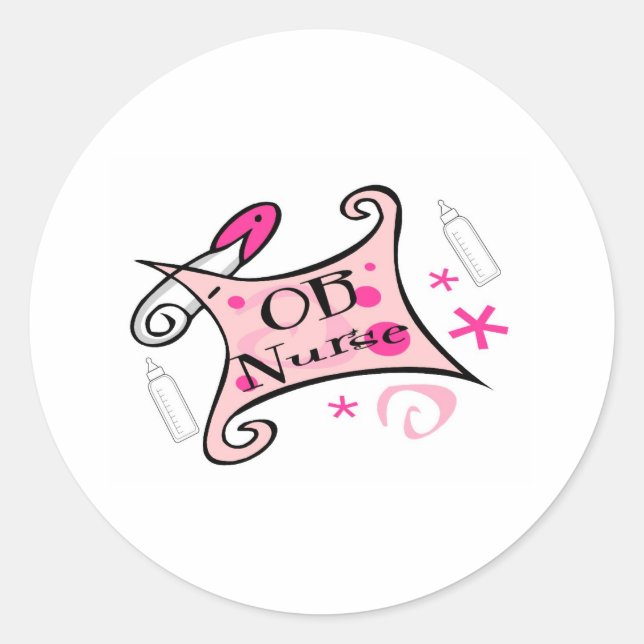 OB nurse (obstetrics) Nursing Classic Round Sticker (Front)