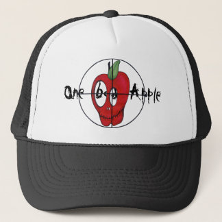 OBA red apple skull target trucker hat