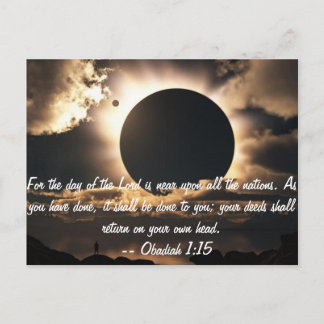 Obadiah 1:15 Postcard