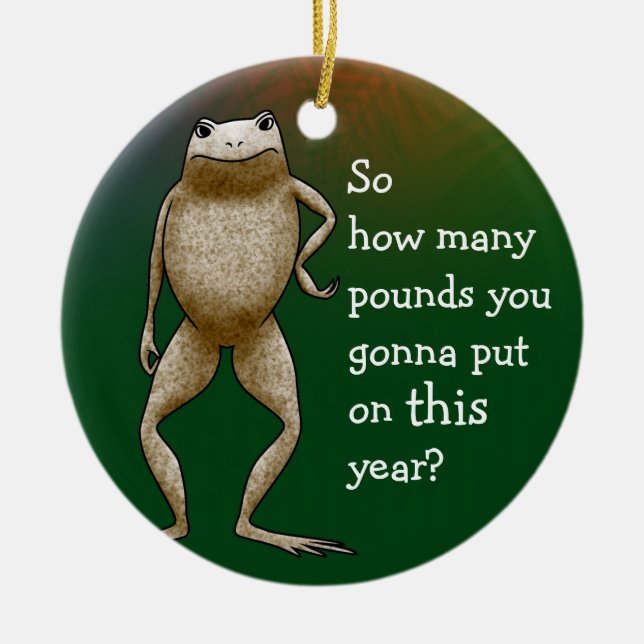 Obadiah Toad Diet Ceramic Ornament (Front)