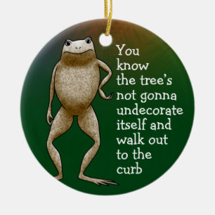 Obadiah Toad Tree Ceramic Ornament