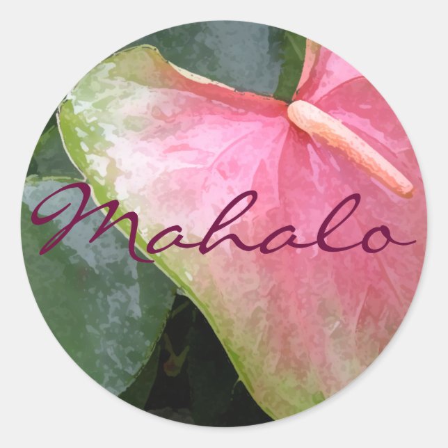 Obake Mahalo Classic Round Sticker (Front)