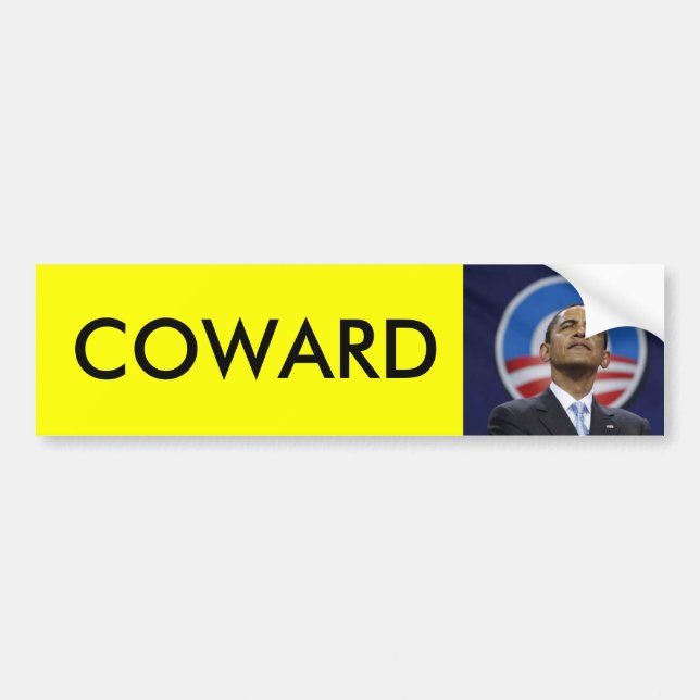 obama1, COWARD Bumper Sticker (Front)