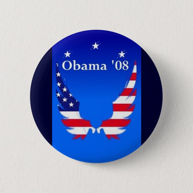 Obama '08 2 inch round button (Front)