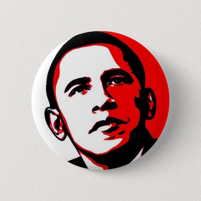 Obama 08 2 inch round button (Front)