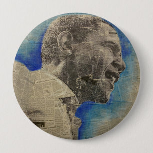 Obama '08 4 inch round button