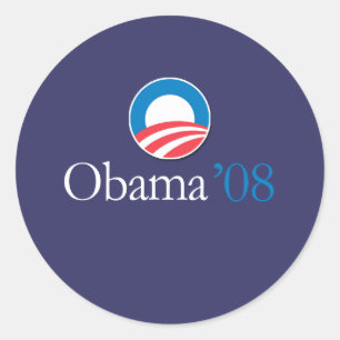 Obama '08 classic round sticker