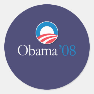 Obama '08 classic round sticker