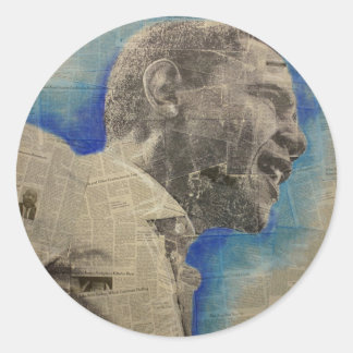 Obama '08 classic round sticker