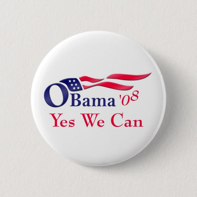 Obama 08 Yes We Can Button (Front)