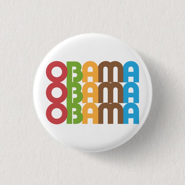 OBAMA 1 INCH ROUND BUTTON (Front)
