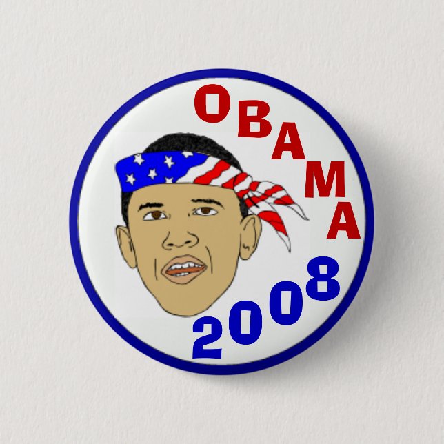 OBAMA 2008 2 INCH ROUND BUTTON (Front)