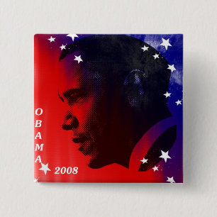 Obama 2008 2 inch square button
