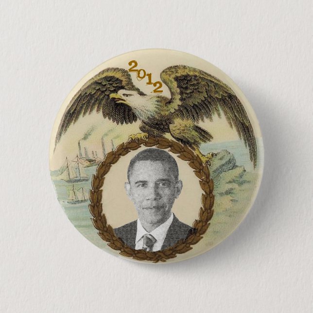 Obama 2012 2 inch round button (Front)