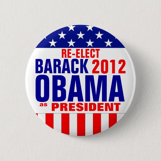 OBAMA 2012 2 INCH ROUND BUTTON (Front)