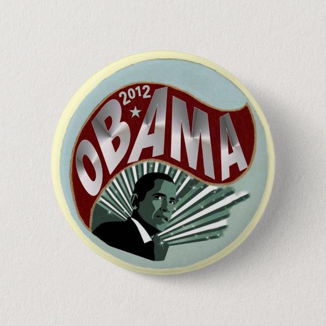 Obama 2012 2 inch round button (Front)