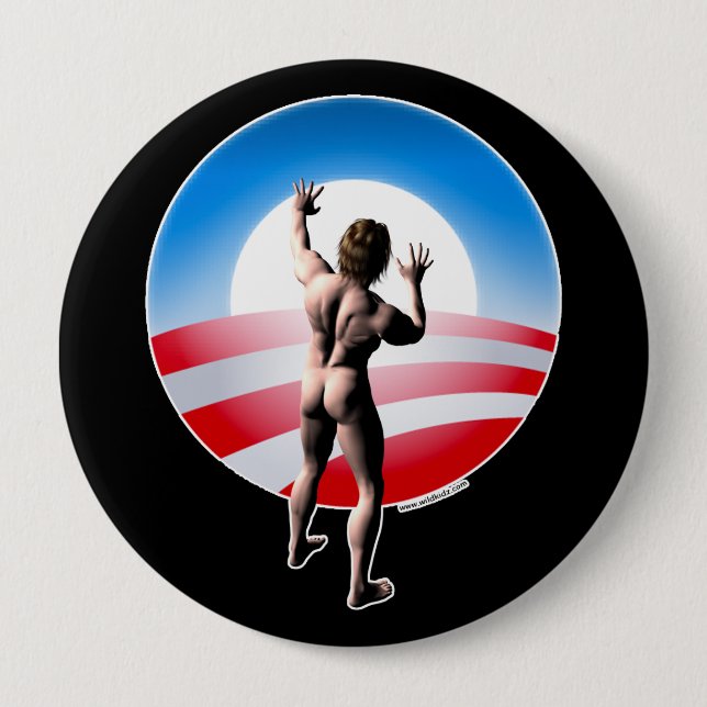 Obama 2012 4 inch round button (Front)