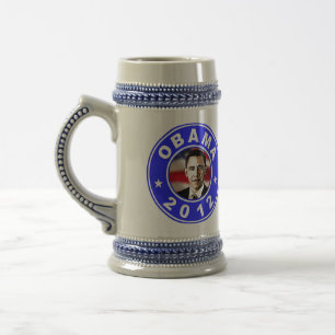 Obama 2012 - Blue Beer Stein