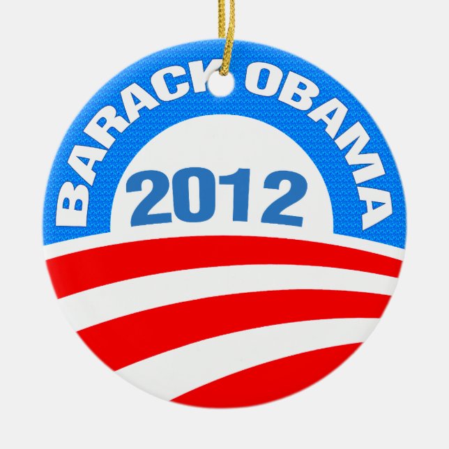 Obama 2012 ceramic ornament (Front)