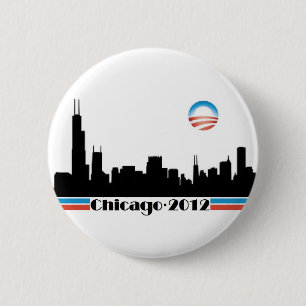 Obama 2012 - Chicago Skyline 2 Inch Round Button