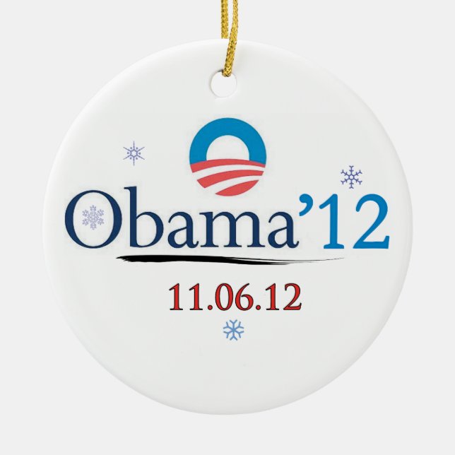 Obama 2012 Christmas Ornament (Front)