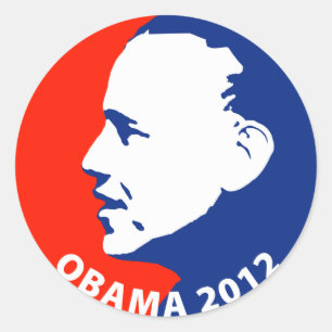 Obama 2012 classic round sticker