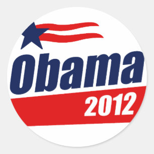 Obama 2012 classic round sticker