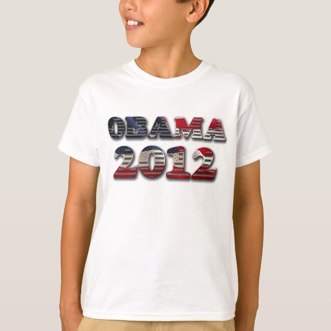 Obama 2012 Flag Kid's T-Shirt (Front)