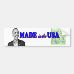 Obama 2012 Made in USA Bumper Sticker