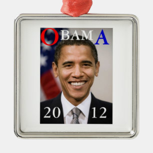OBAMA 2012 METAL ORNAMENT
