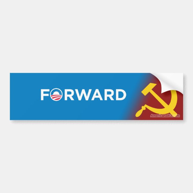 Obama 2012 (parody) Forward into Socialism Bumper Sticker (Front)
