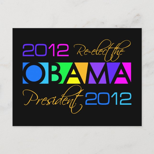 OBAMA 2012 postcard, customize Postcard (Front)