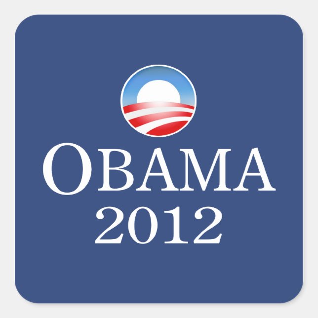 Obama 2012 Square Sticker (Front)