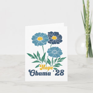 Obama 2028 Hope Floral For President _1  Card