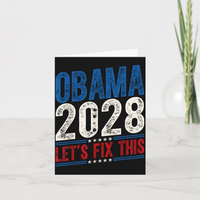 Obama 2028 Let's Fix This Obama 48th President Card (Front)