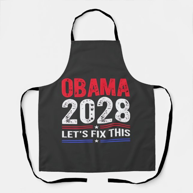 Obama 2028 Let's Fix This Democracy Election USA  Apron (Front)