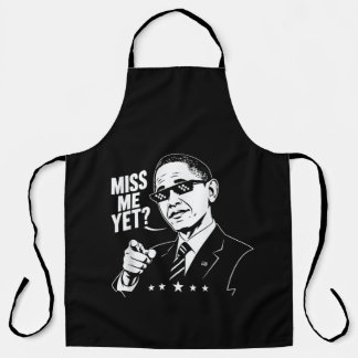 Obama 2028 Miss Me Yet President 44 Funny Apron